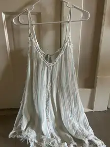 Urban Outfitters Romper Striped Blue and white linen  