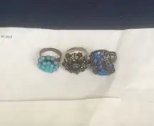 New 3 piece lot of adjustable rings (Tblb)