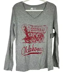 New Russell OU Oklahoma University Sooner Long Sleeve T Shirt Large
