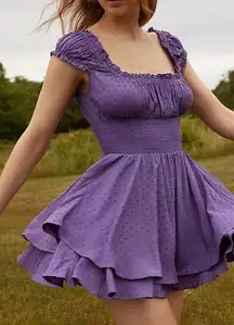 Urban Outfitters Rosie Smocked Tiered Ruffle Romper