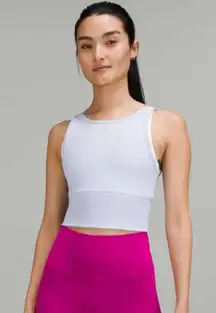 Lululemon Power Pivot Reversible Ribbed Tank Top Pastel Blue 4/6