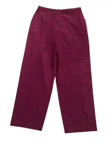 NEW Eileen Fisher Silk Cotton Berry Trousers MEDIUM