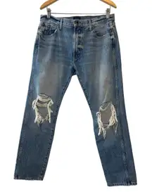 Khaite Kyle Distressed Jeans Size 28 | High Rise 100% Cotton Denim