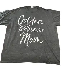 Golden Retriever Mom‎ Tee Shirt Grey Gray Short Sleeve Size 2XL Causal Dog Mom