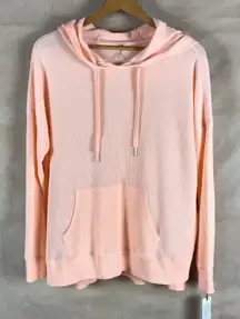 Calvin Klein Performance Sherbet Coral Thermal Waffle Hoodie NWT LARGE