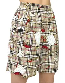 Vintage LL Sport Plaid Golf Print Shorts. Size 12