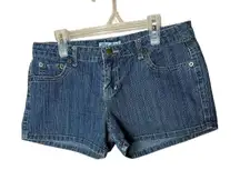 Vintage Blue Heart Y2K Denim Shorts‎ Size 31 inch Waist