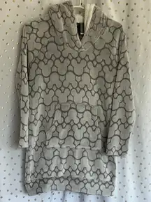 Disney Gray Hooded Robe with Mickey Pattern