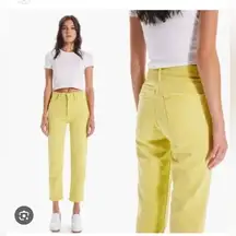 MOTHER Superior the tomcat the devil may care Ankle & Cropped Jeans in Yellow 26