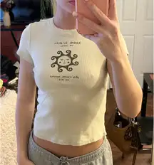 H&M Cropped Graphic Tee Short sleeve 