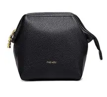 Pixie Mood Women’s Josie Travel Pouch 100% Vegan Leather Soft in Black Pebbled