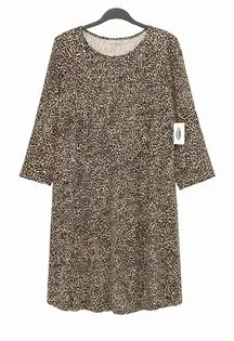 Old Navy Long Sleeve Leopard Print T-Shirt Dress – Size Large NWT
MSRP: $30