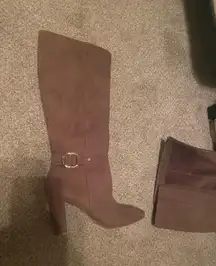 Mid Calf Heeled Boots