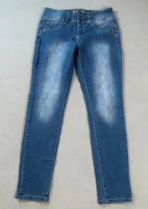 Royalty For Me Jeans Womens 8 Blue Wash Skinny High Rise Medium Wash Button Fly