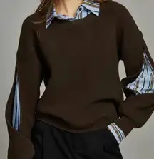 Commense 2 in 1 Ribbed Cutout Sweater size xs