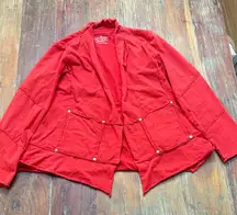 Neon Buddha Funky Red Lightweight Jacket/Cardigan size Small