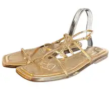 Joie gold square toe strappy sandals size 6