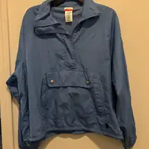 Danskin NOW Pullover Windbreaker Jacket‎ Anorak Lightweight Blue Large