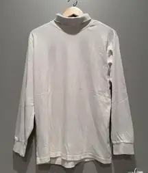 Vintage Woolrich Off White Sea Salt Turtleneck Shirt 100% Cotton Sz Large