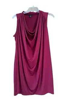 H&M Burgundy Sleeveless Sheath Dress, Medium