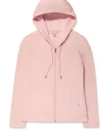 UGG Sarasee Petal Heather Baby Pink Coquette Snow Bunny Lined Zip Up Hoodie