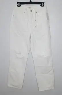 Good American distressed white jeans size 0/25