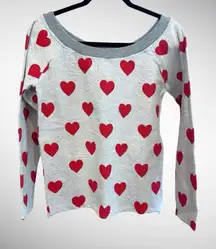 FIORUCCI Made in Italy Heart Prints
Crewneck Sweatshirt Size M