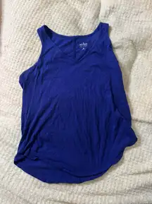 Extra Small  Jeans New York And Company Purple Flo Razorback Tank Top