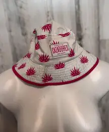 Tequila Cazadores Bucket Hat | White & Pink Agave Print Logo Promo Hat Unisex