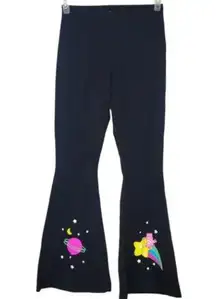 Dolls Kill x Care Bears Planet Care Printed Flare Pants Black Size M