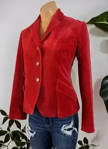 Ralph Lauren Equestrian Red Corduroy Jacket