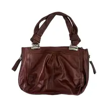 B. Makowsky Brown Leather Shoulder Bag