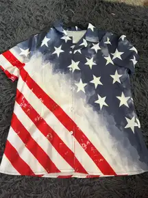 American Flag Button Up
