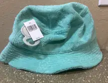 Disney Parks Mickey Mouse & Friends Terry Cloth Towel Bucket Hat Teal NEW‎