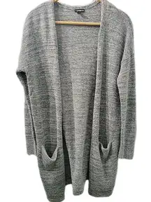 Express Women's Grey  Light Open Front Cardigan Sweater, size M