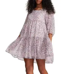 BB Dakota Steve Madden Ditsy Mini Babydoll Peasant‎ Free Spirit Tiered L NWT