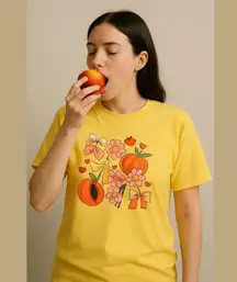 Gildan T “Peaches” Yellow Size Large