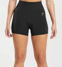 Gymshark Black Everyday Seamless Shorts Small Compression High Waist 5" Inseam