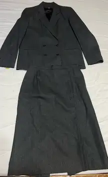 Vintage Peabody House 100%Wool Women's Jacket/ Blazer Skirt Business Set