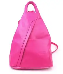 Vintage Silvia T Made in Italy Barbie Pink Leather Backpack