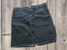 Womens Size 12  Black Denim Skirt