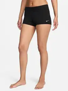 Nike Swim Essential Womens Kick Shorts Black NEW size XL Mid Rise Full Coverage