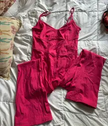 Hot Pink Wide Leg Jumpsuit