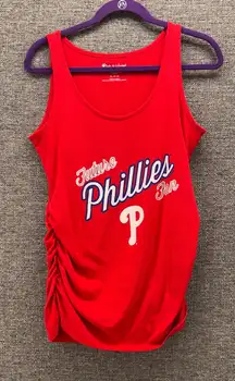 Phillies‎ Womens Matternity Tank Size M Philadelphia MLB Baseball Funny Sports