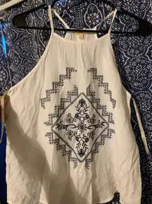 White Flowy Tank Top. 