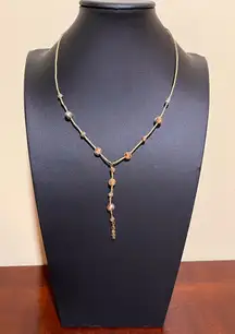 Seasonal Whispers Gold Necklace with Gem Accents