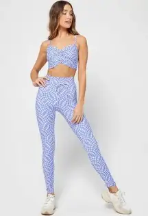 L*Space Blue and White Checkered Leggings