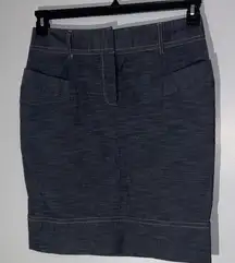 Rafaella Dark Blue‎ Pencil Skirt With Pockets Size 10