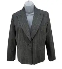 Larry Levine Classic Gray Women Blazer Business Jacket Suit Size 6