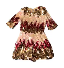 Boohoo Sequin Dress Sparkly Party Mini Glow Up Size Small